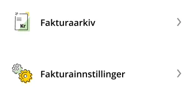 Faktura: fakturaarkiv og fakturainnstillinger