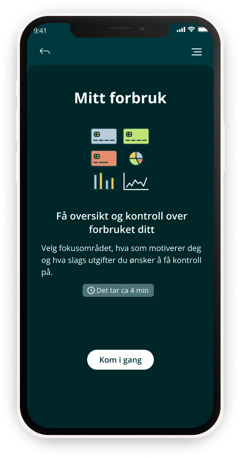 Startskjermen for Mitt forbruk
